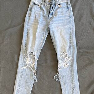 American Eagle Distressed Mom Jeans